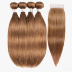 Human Hair Weft 24′ 24’+Closure 2