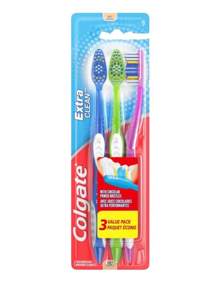 3 soft toothbrushes