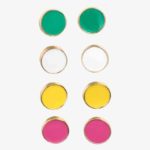 Pastel Round 4set ear ring